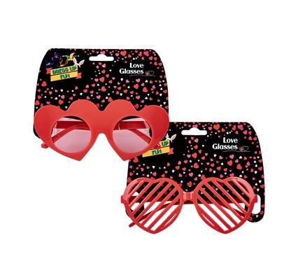 Dress up love glasses asstd